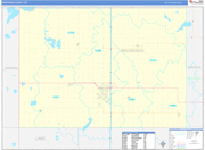 Brookings County Wall Map Basic Style