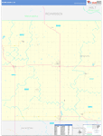 Brown County Wall Map Basic Style