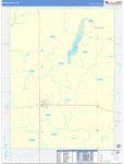 Brown County Wall Map Basic Style