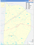 Brunswick County Wall Map Basic Style