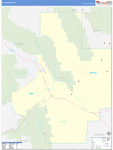 Butte County Wall Map Basic Style