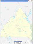 Butts County Wall Map Basic Style