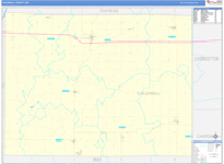 Caldwell County Wall Map Basic Style