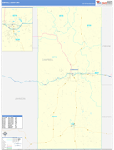 Campbell County Wall Map Basic Style