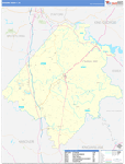 Caroline County Wall Map Basic Style