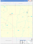 Cass County Wall Map Basic Style