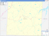 Caswell County Wall Map Basic Style