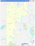 Catahoula County Wall Map Basic Style