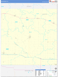 Cedar County Wall Map Basic Style