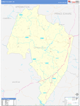 Charlotte County Wall Map Basic Style