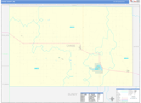 Chase County Wall Map Basic Style
