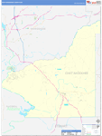 Chattahoochee County Wall Map Basic Style