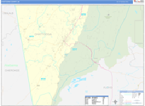 Chattooga County Wall Map Basic Style