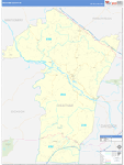 Cheatham County Wall Map Basic Style