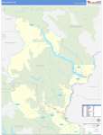 Chelan County Wall Map Basic Style