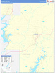 Cherokee County Wall Map Basic Style