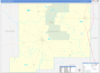 Chickasaw County Wall Map Basic Style