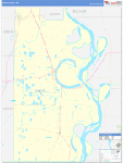 Chicot County Wall Map Basic Style