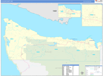 Clallam County Wall Map Basic Style
