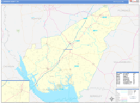 Clarendon County Wall Map Basic Style