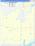 Cooke County Wall Map Basic Style