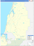 Coos County Wall Map Basic Style