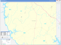 Coosa County Wall Map Basic Style