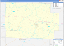 Coshocton County Wall Map Basic Style