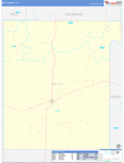 Cottle County Wall Map Basic Style