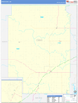 Craig County Wall Map Basic Style