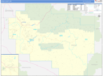 Crook County Wall Map Basic Style