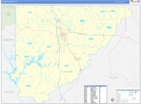 Cullman County Wall Map Basic Style