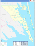 Currituck County Wall Map Basic Style