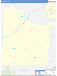 Custer County Wall Map Basic Style