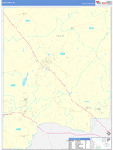 Dale County Wall Map Basic Style