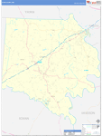 Davie County Wall Map Basic Style