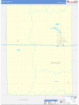 Davison County Wall Map Basic Style