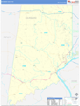 Dearborn County Wall Map Basic Style