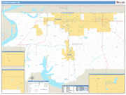 Desoto County Wall Map Basic Style