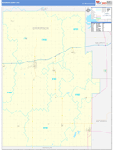 Dickinson County Wall Map Basic Style
