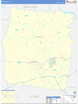 Dickson County Wall Map Basic Style