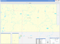 Divide County Wall Map Basic Style