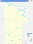 Dixon County Wall Map Basic Style
