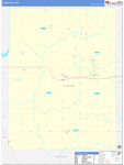 Dodge County Wall Map Basic Style