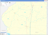 Dooly County Wall Map Basic Style
