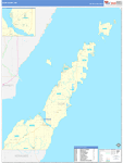 Door County Wall Map Basic Style