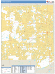 DuPage County Wall Map Basic Style