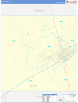 Ector County Wall Map Basic Style