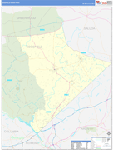 Edgefield County Wall Map Basic Style