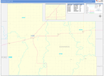 Edwards County Wall Map Basic Style